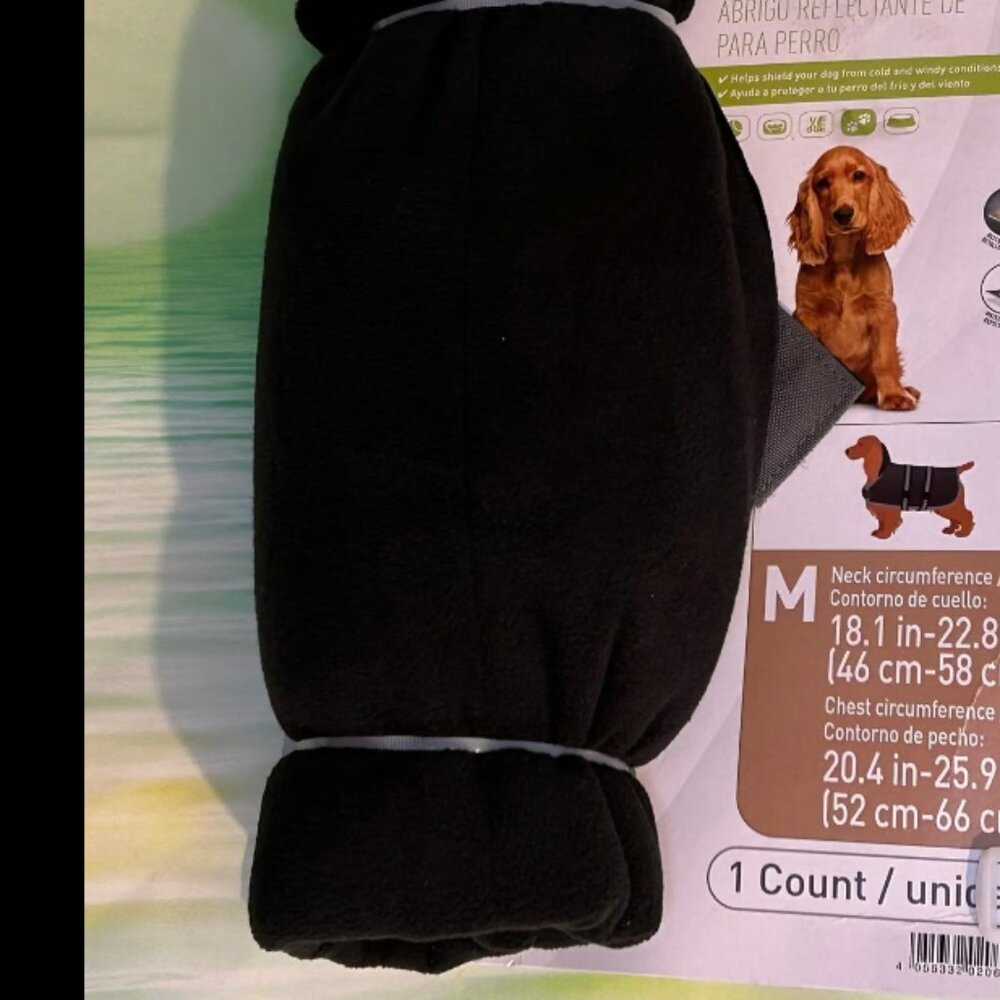 Brand New Medium Water Resistant Gray and Black Dog Coat by Zoofari